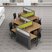 Quality 4 Seater Office Workstation Desks Thickness 30mm Cubicle Partition for sale