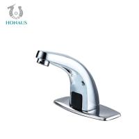 China Gravity Casting Automatic Infrared Sensor Faucet Smart Bathroom Faucet Brushed factory