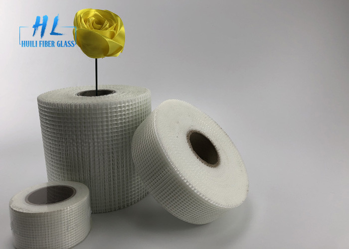 China 45mm * 90m White Color Self Adhesive Drywall Tape , Adhesive Fiberglass Mesh Tape factory