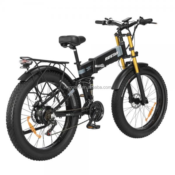 Quality High Speed Gear Full Suspension Electric Fat Bike 30-50Km/H With Disc Brake for sale