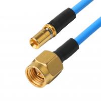 China RF Low PIM Coaxial Cable Assemblies Flexible TFT-5G-402 Double Shielded With Blue FEP Jacket for sale
