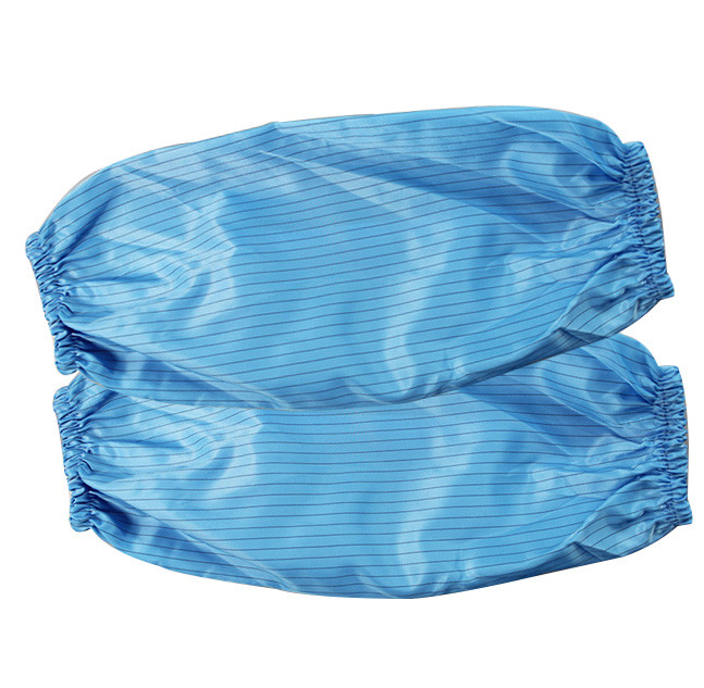 China Safe Sleeve Protector Esd Products In Woven Polyester Material With Cuff 14 Long factory