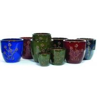 China Outdoor / Indoor Ceramic Terracotta Pots Planters GW8659 Set 4 for sale