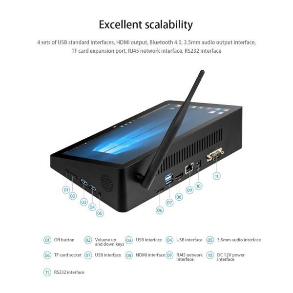 Quality Windows Aio POE PiPO Box Tablet Desktop Touchscreen 10.1 Inch for sale