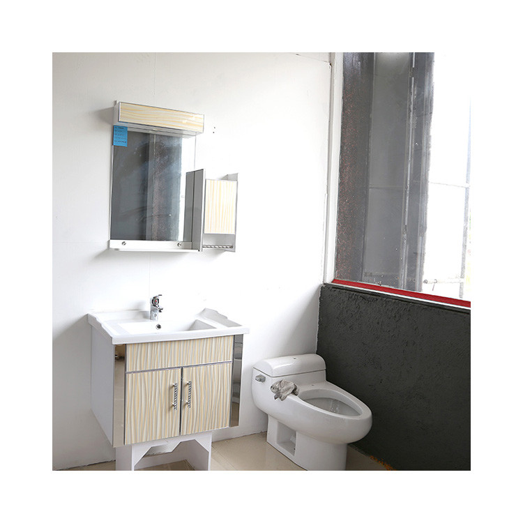 China Vanity New European Modern Design Pvc Bathroom Cabinet factory