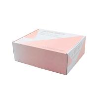 China T Shirt Pink Corrugated Shipping Box Flip Up Packaging Custom Printing factory