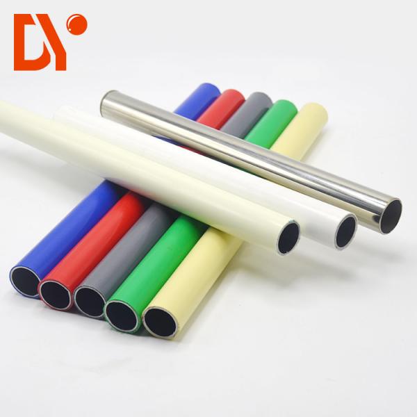 Quality Anti Static Plastic Coated Steel Tube Round Shape Stable Structure For Assembly Line for sale