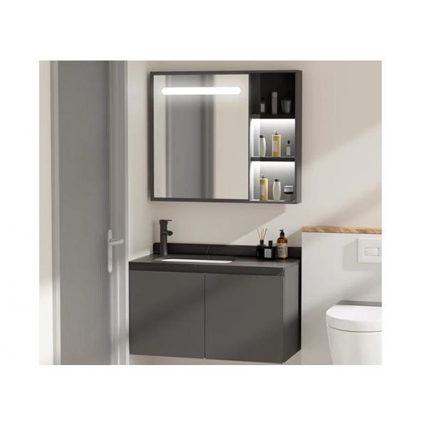 Quality Metal Black Wall Mounted Bathroom Vanity EDM / OEM Available for sale