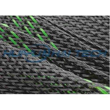 Quality 23 mm Black PET Braided Expandable Sleeving for Cable Management for sale