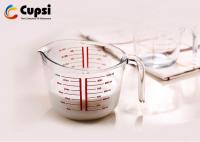 China Clear Red Graphics 4 Cup Measuring Cup 1000ml High Borosilicate Easy Use factory