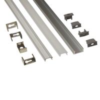 Quality Silver Matt Square / Round Anodized Aluminium LED Profiles For LED Frame for sale