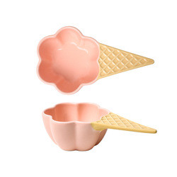 Quality Creative Ceramic Dessert Bowls Ice Cream Shape For Snacks Breakfast for sale