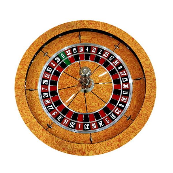 Quality Yellow Professional Casino Roulette Wheel Game Solid Wood Wheel for sale