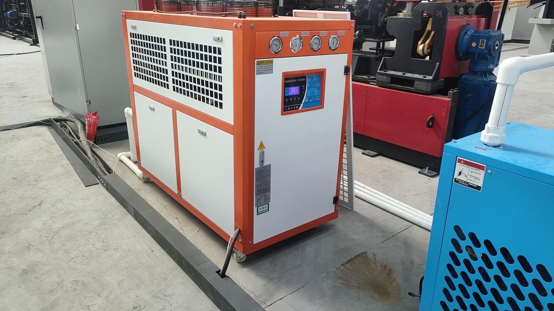 China 6m3/H Water Cooler For Industry Stainless Steel R22 refrigerant factory