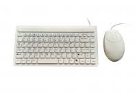 China Small white antibacterial silicone keyboard with 88keys and mouse combo for food processing factory