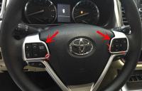 China TOYOTA Highlander(Kluger) 2014 2015 Interior Accessories , Chromed Steering Wheel Trim factory