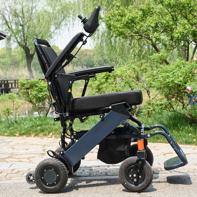 Quality Lightweight Lithium Battery Electric Foldable Wheelchair 6km/h for sale