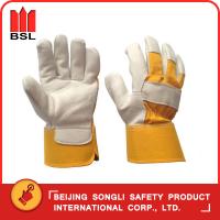 Quality SLG-SMT-68 goat grain leather working safety gloves for sale