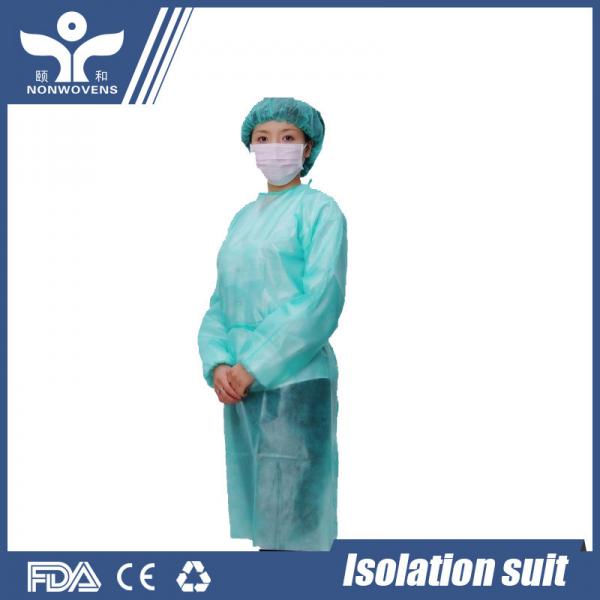 Quality 14gsm-40gsm Medical Isolation Gowns Disposable With Knitted Cuff for sale