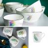 China Nordic style tableware bowl family meal ins creative rice bowl with gold decal factory