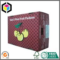 China Full Color CMYK Printing Corrugated Fruit Box; Cherry Fruit Paper Packaging Box factory