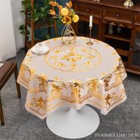 China Waterproof PVC Tablecloth Linen Table Cover Roll Napperon with and Customized Pattern factory