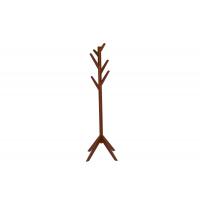 China Home Walnut Wooden Coat Hanger Stand 6 Hooks Smooth For Protecting Clothes factory