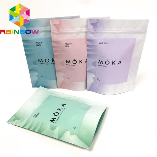 Quality Lightweight Plastic Pouch Packaging , Food Grade Stand Up Bag For Cbd Body Scrub for sale