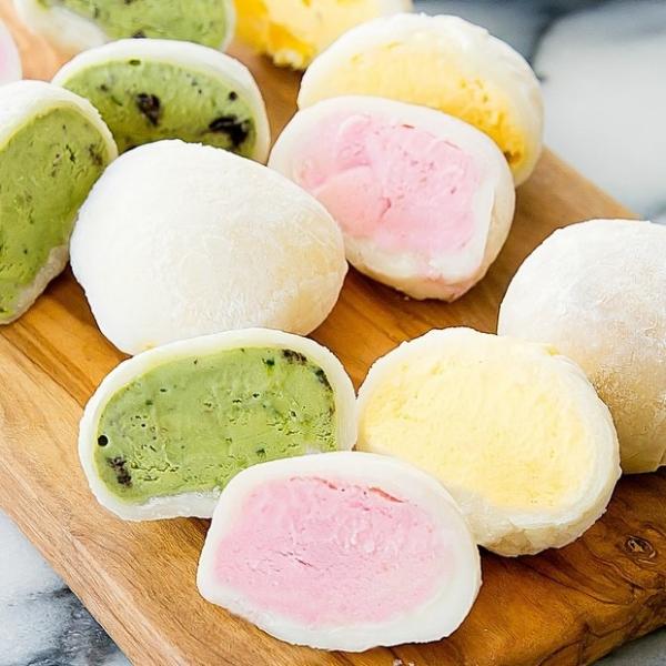 Quality P180 Automatic Double Mochi Ice Cream Filling Machine Aligning Encrusting for sale