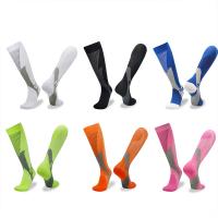China Polyester Long Soccer Grip Socks Knee High Soccer Socks Reducing Muscle Vibration factory