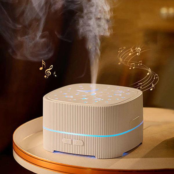 Quality HOMEFISH Bluetooth Music LED Light Essential Oil Diffusers Aroma Diffuser Humidifier 500ML for sale