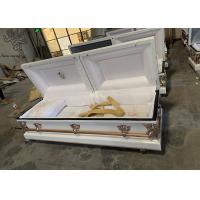 China Premium Metallic Coffin Rectangle Metal Design For Funeral Professionals factory
