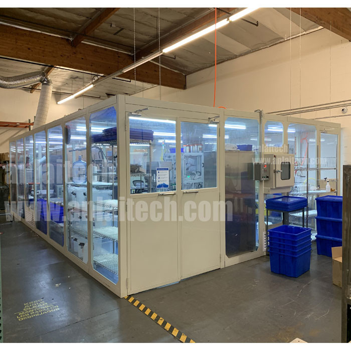 China Full glass type Clean room, ISO7 clean class Modular clean room China supplier factory
