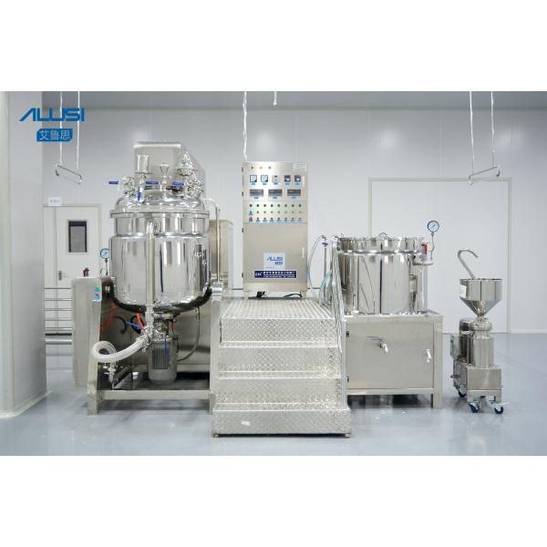 Quality Steam heating Vacuum Emulsifier Mixer , 500L Cosmetic Cream Mixer Machine for sale