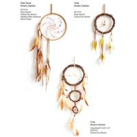 China Fashion Wind Chimes Indian Style Feather Leather Gold Dream Catcher for Home Decor Hanging Decoration Nice Gift factory