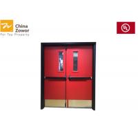 Quality 45 mm Thick Double Swing Gal. Steel Fire Safety Door/ Red Color/ Powder Coating for sale