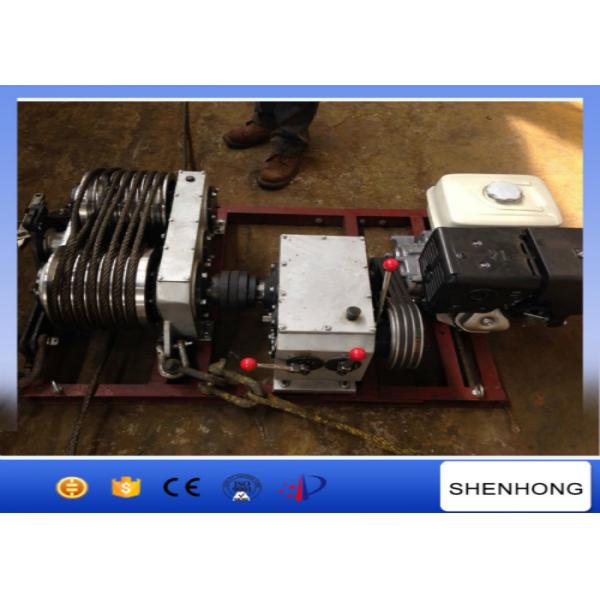 Quality 13HP Double Drum Electric Cable Pulling Winch Dual - Bull Wheel Powered Winch for sale