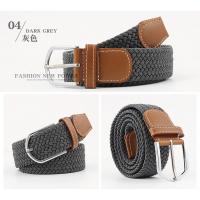 China alloy 3.5cm Fabric Web Belt Leather Needle Buckle Belt factory