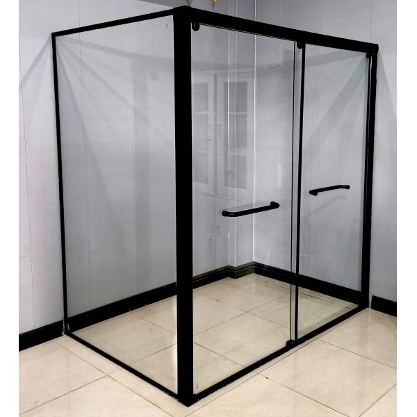 Quality 1.0mm Thickness Double Sliding Door With Angle Return Aluminium Shower Profiles for sale