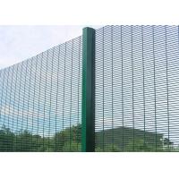 China Pvc Coated 358 Wire Mesh Fence 4mm Horizontal Wire 6mm Vertical Wire For Safety factory