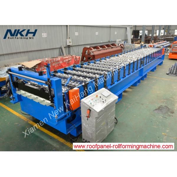 Quality Popular Roof Panel Roll Forming Machine PLC Control With 1450 mm Input Width for sale