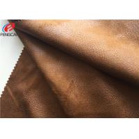 China Super Soft Brushed Microfiber Suede Upholstery Fabric , Bronzing Sofa Fabric factory