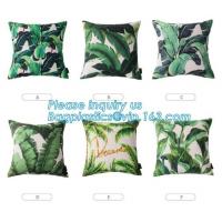 China Tropical leaf latest design digital printing cushion cover wholesale decorative pillow covers,Latest design custom print factory