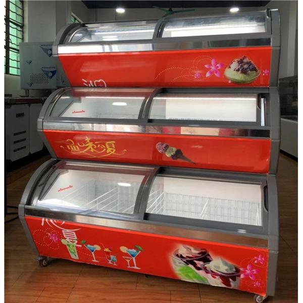 Quality -22 Degree Ice Cream Display Freezer With 3 Cabinet Low Noise for sale