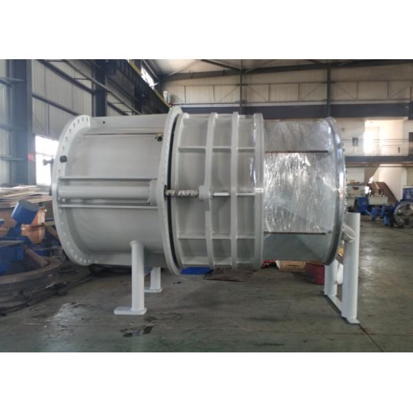 Quality DN1600 Anti Cavitation Fixed Cone Valve / Pressure Self Regulating Valve With Diversion Hood for sale