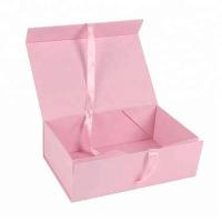 China custom pink baby children apparel gift box  wedding dress folding gift box for sale
