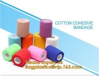 China Cohesive Flexible Bandage Cotton Cohesive Bandage sports tape Mixed Color Self Adhesive elastic bandage bagplastics pac factory