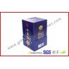 China Paper Wine Bottle Gift Box With Golden Embossed Text / Rigid White Wine Box factory