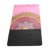 China Washable 72''X 26'' Rubber Yoga Mat Microfiber Suede Surface SGS Certified factory