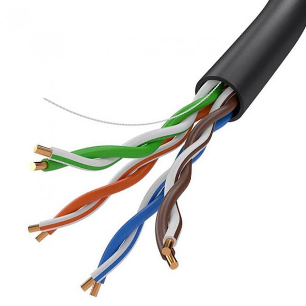 Quality Solid UTP Cat5e Network Cable 4 Pairs CCA Conductor PVC Jacket for sale